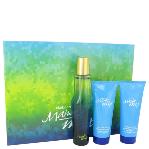 Mambo Mix by Liz Claiborne Gift Set -- 3.4 oz Eau De Cologne Spray + 3.4 oz After Shave Balm + 3.4 oz Shower Gel for Men