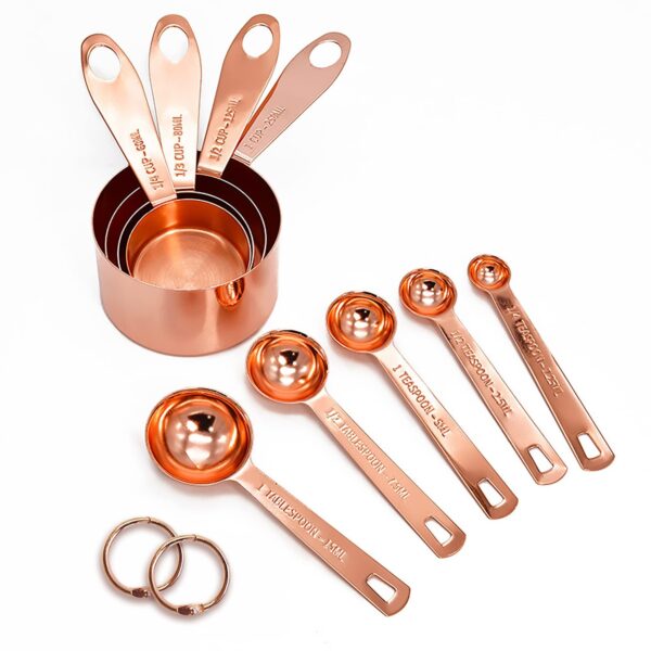 Measuring Set of 4 Cups and 5 Spoons Kitchen Accessories for Liquid or Dry Ingredients