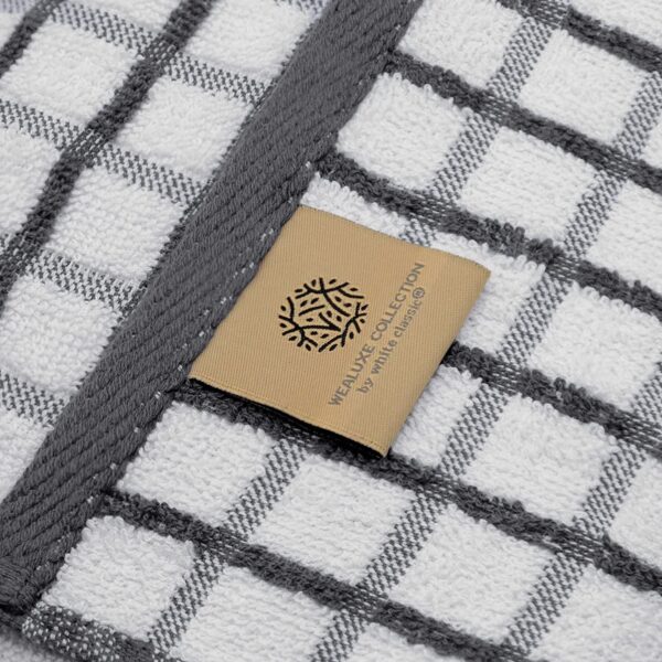 [8 Pack] Premium Dish Towels for Kitchen with Hanging Loop   Heavy Duty Absorbent 100% Cotton 410 GSM Terry Kitchen Towels 16x26 (Grey) - Image 6