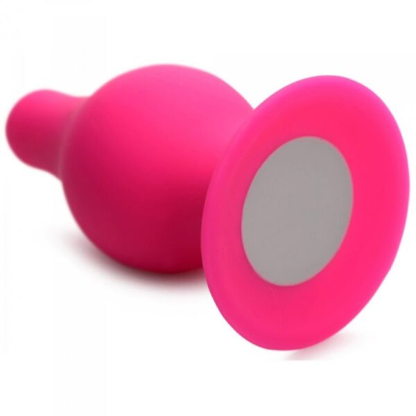 Squeeze-it tapered anal plug pink small - Image 3