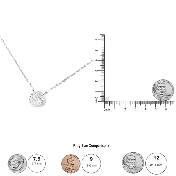 .925 Sterling Silver Round-Cut Diamond Bezel 18" Pendant Necklace (J-K Color, I1-I2 Clarity) - Image 22