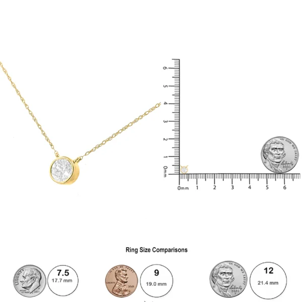.925 Sterling Silver Round-Cut Diamond Bezel 18" Pendant Necklace (J-K Color, I1-I2 Clarity) - Image 23