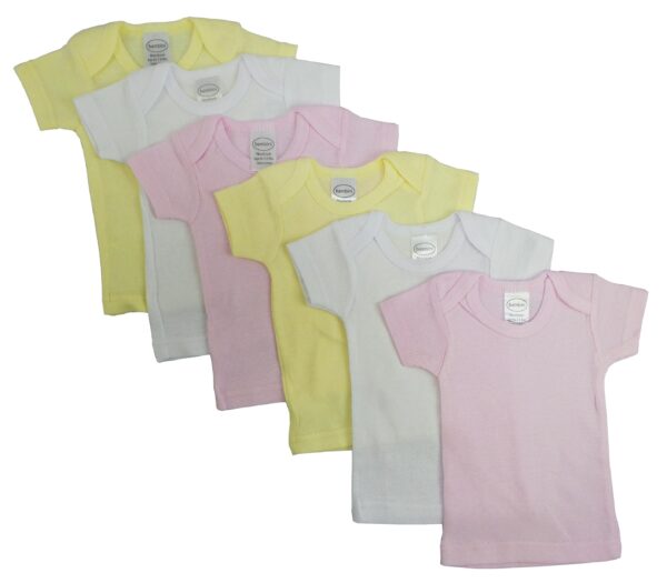 Girls Pastel Variety Short Sleeve Lap T-shirts 6 Pack Cs_057nb_057nb