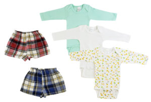 Infant Boys Long Sleeve Onezies And Boxer Shorts Cs_0221l