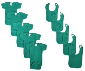 Unisex Baby 10 Pc Onezies And Bibs Nc_0478nb