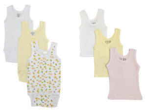 Unisex Baby 6 Pc Onezies And Tank Tops Nc_0505nb