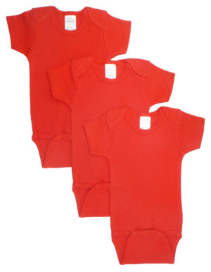 Red Bodysuit Onezies (pack Of 3) Ls_0149