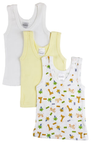 Boys Printed Tank Top Variety 3 Pack 037m