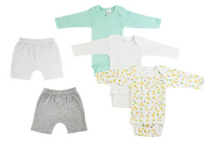 Infant Boys Long Sleeve Onezies And Shorts Cs_0338nb