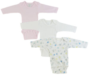 Girls Long Sleeve Printed Onezie Variety Pack 103nb