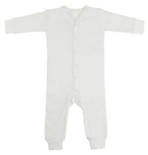 Interlock White Union Suit Long Johns 1040ws