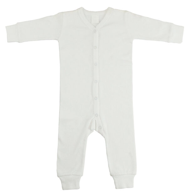 Interlock White Union Suit Long Johns 1040ws