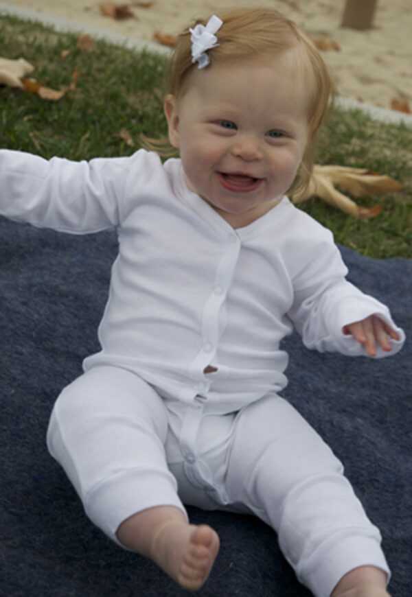 Interlock White Union Suit Long Johns 1040ws - Image 2