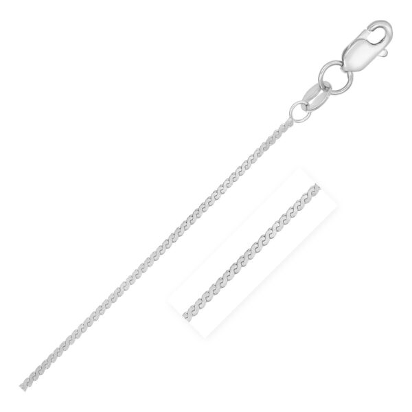 Serpentina Chain in 14k White Gold (1.0 mm)