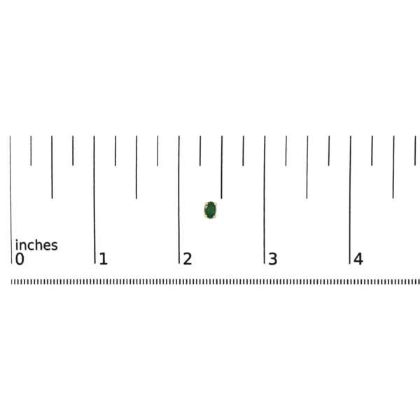 14K Gold Oval Cut Gemstone Birthstone 5x3 mm Stud Earrings - Image 17