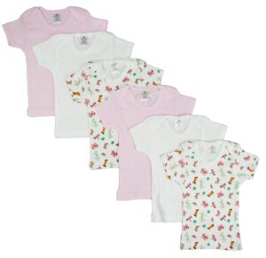 Girls Pastel Variety Short Sleeve Lap T-shirts 6 Pack Cs_059l_059l