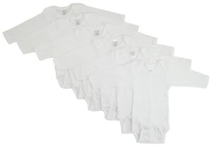 Long Sleeve White Onezie 6 Pack Cs_009m_009m