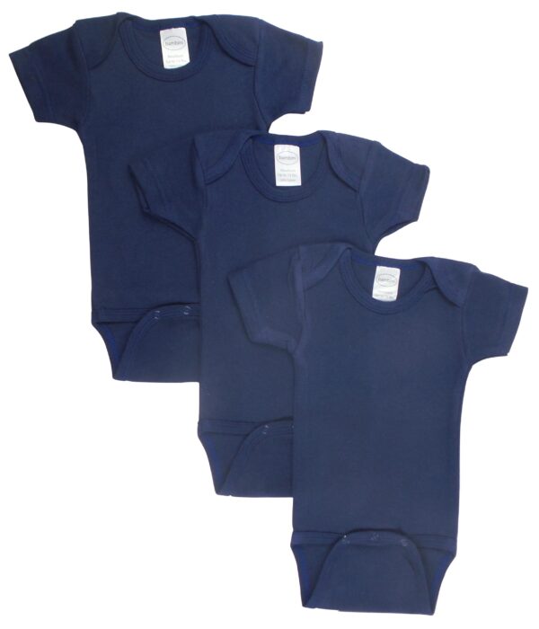 Navy Bodysuit Onezies (pack Of 3) Ls_0188