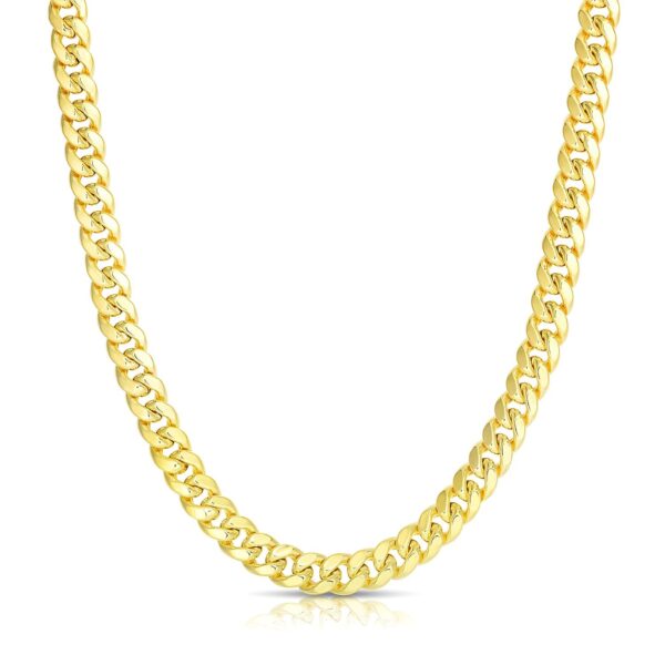 6.15mm 10k Yellow Gold Semi Solid Miami Cuban Chain - Image 4