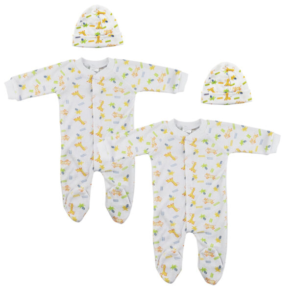 Unisex Closed-toe Sleep & Play With Caps (pack Of 4 ) Nc_0710s