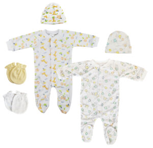 Unisex Closed-toe Sleep & Play With Caps (pack Of 6 ) Nc_0709s