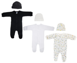 Unisex Closed-toe Sleep & Play With Caps (pack Of 6 ) Nc_0713m