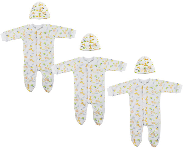 Unisex Closed-toe Sleep & Play With Caps (pack Of 6 ) Nc_0707s