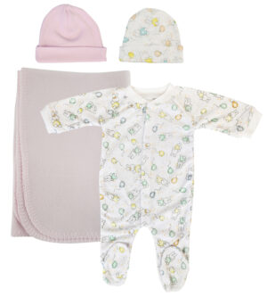 Girls Newborn Baby 4 Pc  Sets Nc_0956l
