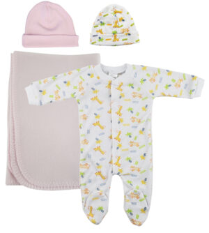 Girls Newborn Baby 4 Pc  Sets Nc_0960m