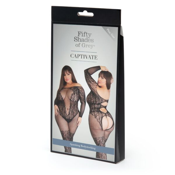Fifty Shades of Grey Captivate Lace Spanking Bodystocking - Size - Black