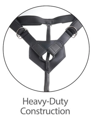 "King Cock Strap-on Harness W/7"" Two Cocks One Hole"