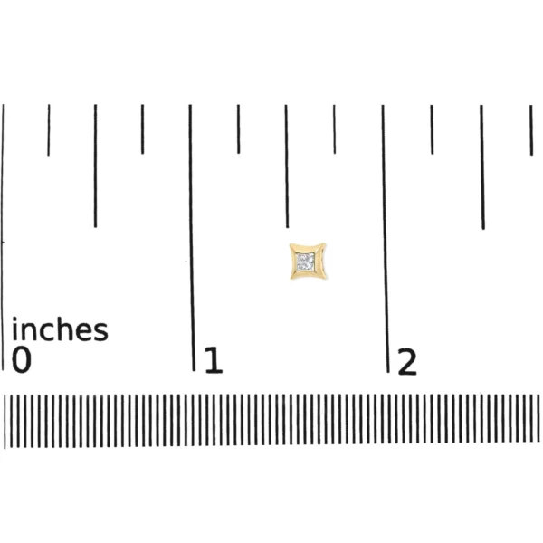 10K White Gold 1/5 Cttw Invisible Set Princess-Cut Diamond Stud Earrings (H-I Color, SI2-I1 Clarity) - Image 10