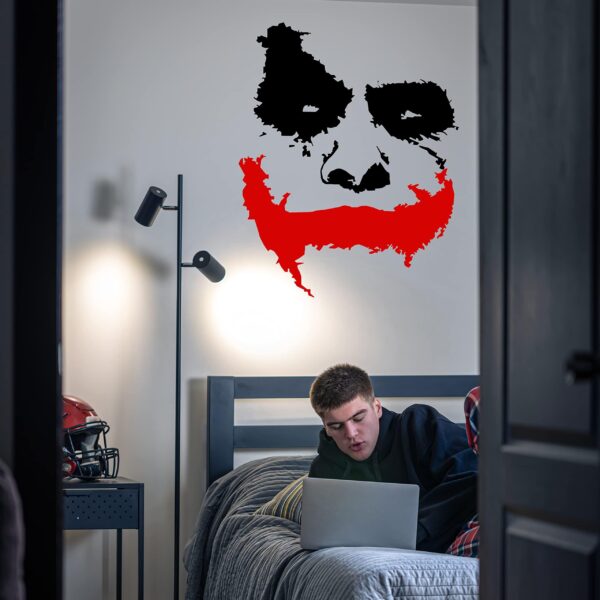 Slaf Ltd. Vinyl Wall Decal Scary Joker Face Why So Serious   Removable Die Cut Decor Self Adhesive Mural Sticker (39'' x 33'') - Image 3