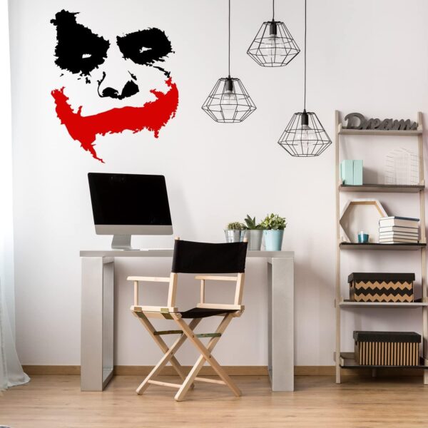 Slaf Ltd. Vinyl Wall Decal Scary Joker Face Why So Serious   Removable Die Cut Decor Self Adhesive Mural Sticker (39'' x 33'') - Image 7