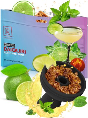 Daiquiri Hookah Flavors Nicotine Free   3.5 ounce   100 g (Rum   Lime   Mint)   Hookah Shisha Tobacco Free Molasses Hookah Tobacco & Nicotine Free Shisha with Shisha Hookah Flavors (Pack of 1)