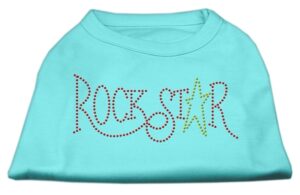 Rockstar Rhinestone Shirts Aqua S