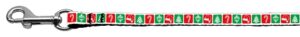 Timeless Christmas Nylon Ribbon Leash 3/8 Inch Wide 4ft Long