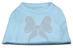 Rhinestone Bow Shirts Baby Blue Xxxl(20)