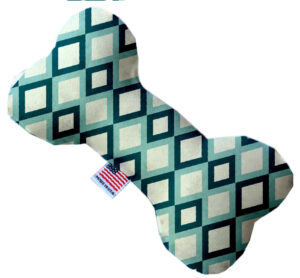 Blue Diamonds 6 Inch Canvas Bone Dog Toy