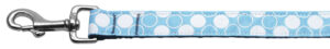 Diagonal Dots Nylon Collar  Baby Blue 1 Wide 4ft Lsh