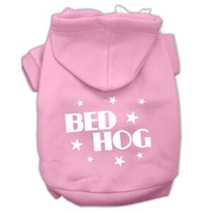 Bed Hog Screen Printed Pet Hoodies Light Pink Size Xxl (18)