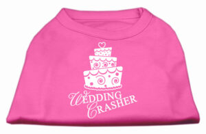 Wedding Crasher Screen Print Shirt Bright Pink Xxl