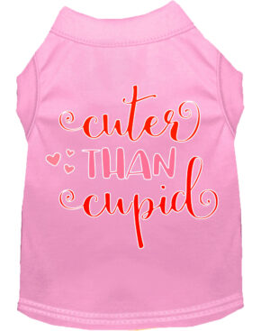 Cuter Than Cupid Screen Print Dog Shirt Light Pink Xl (16)