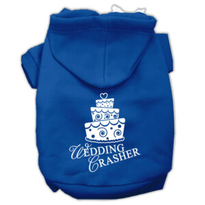 Wedding Crasher Screen Print Pet Hoodies Blue Size Xxl (18)