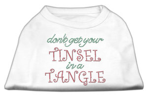 Tinsel In A Tangle Rhinestone Dog Shirt White Xxxl (20)