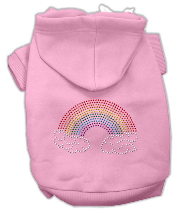 Rhinestone Rainbow Hoodies Pink Xxxl(20)