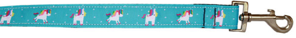 Blue Unicorn Nylon Pet Leash 1in By 6ft