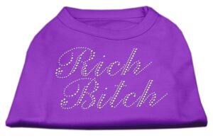 Rich Bitch Rhinestone Shirts Purple Xxxl(20)