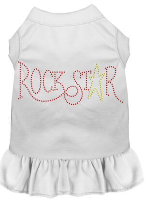 Rhinestone Rockstar Dress White Xl