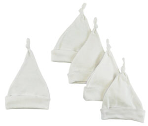 White Knotted Baby Cap (pack Of 5) 1101-white-5